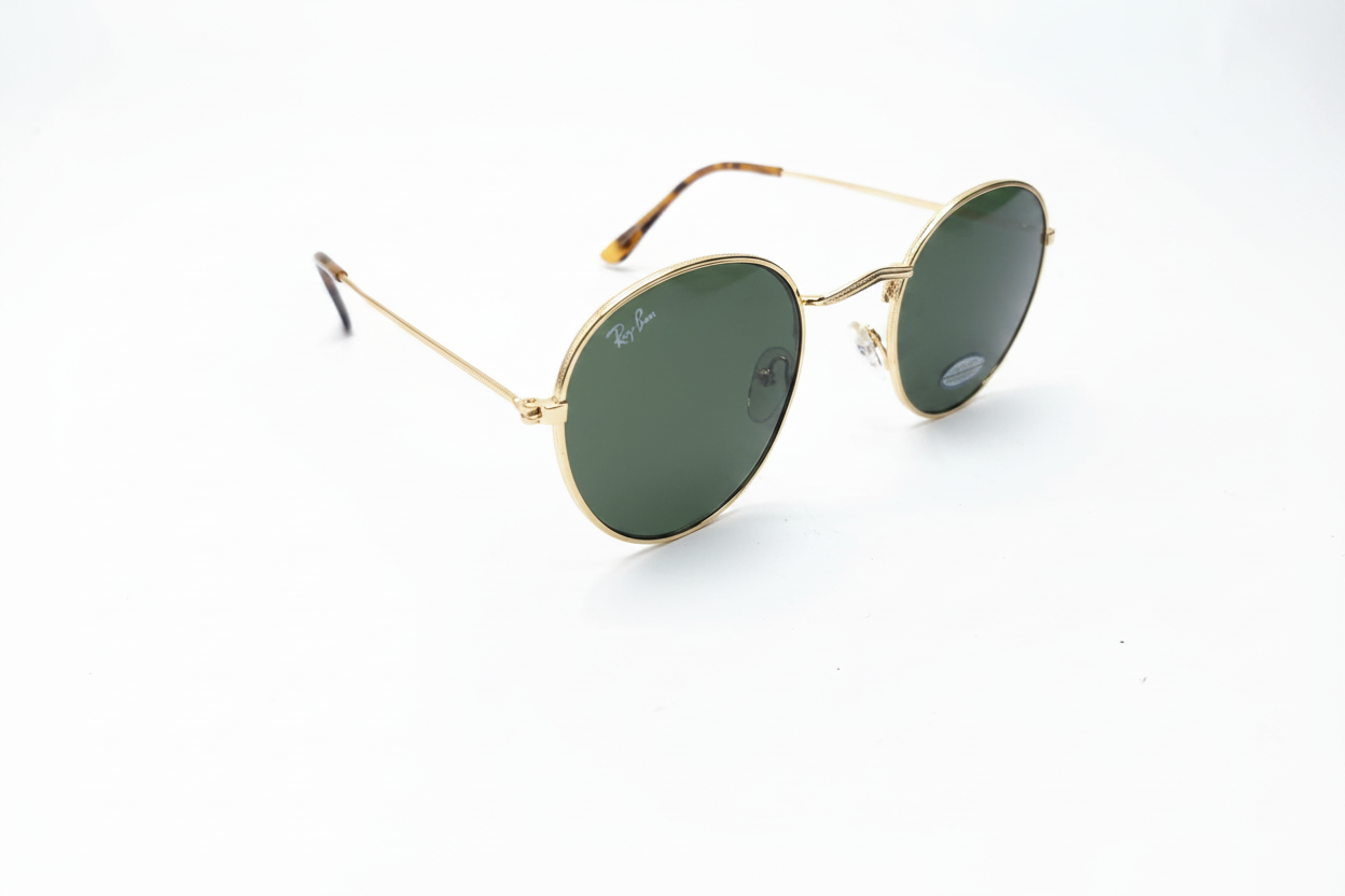 Ray-Ban Round Zeleno/Zlatna - kosi kut