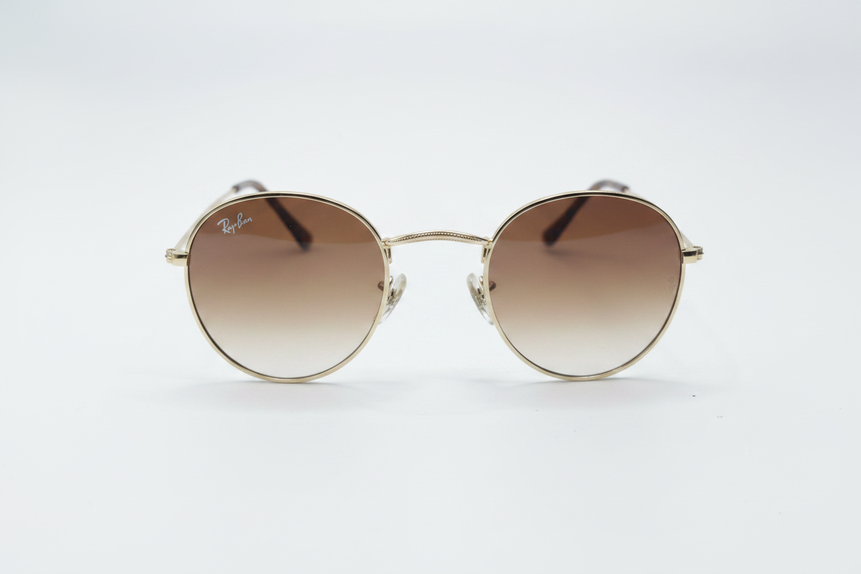 Ray-Ban Round Smeđa/Zlatna - frontalni